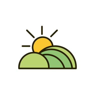 Tepeler tarla güneşi doğayı çizer