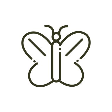 Kelebek böcek doğa çizgisi tasarımı