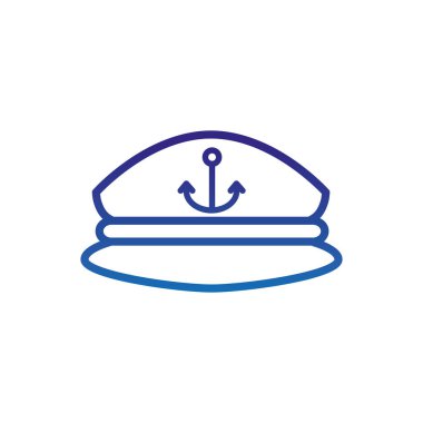 denizcilik şapkası aksesuar deniz yaşamı kalın çizgi mavi