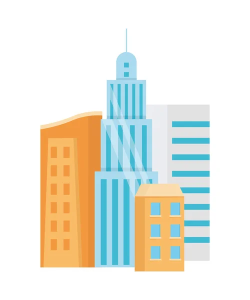 Ουρανοξύστης κτίρια αρχιτεκτονική πόλη πολεοδομικό σχεδιασμό — Διανυσματικό Αρχείο
