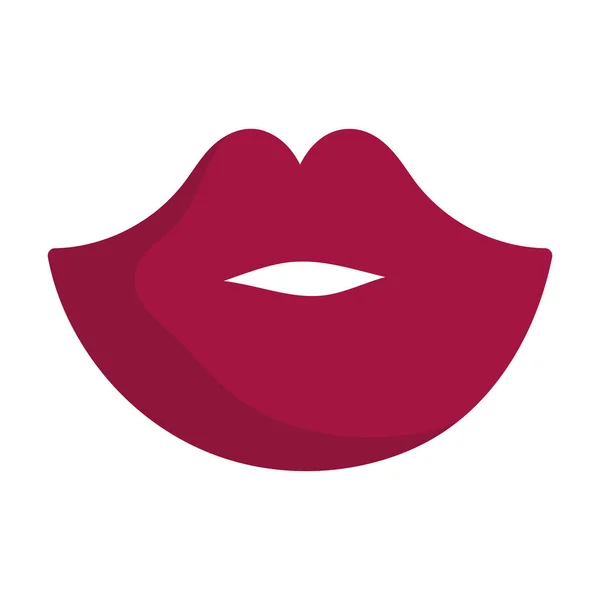 Щасливий день валентинки, жіночий рот губи сексуальне кохання — стоковий вектор