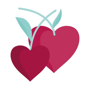 Sevgililer günün kutlu olsun, neşeli şekilli kalp meyveleri.