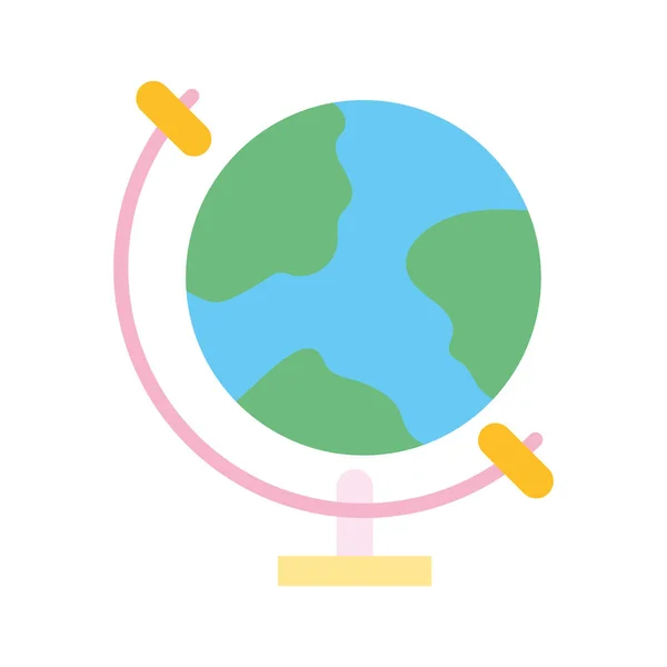 Back to school education globe map planet geography icon — Stockvektor