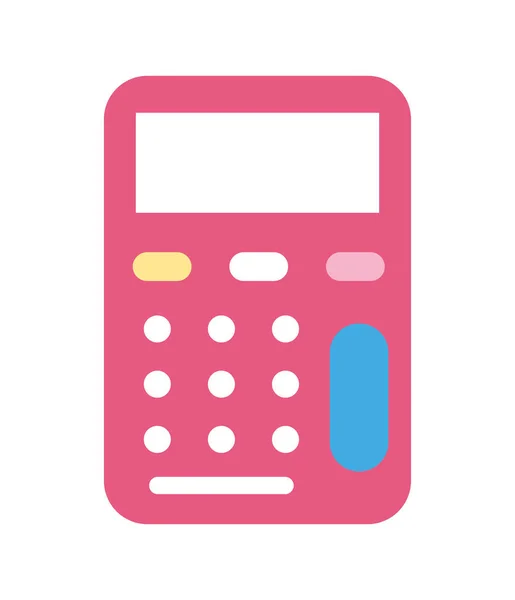 Powrót do edukacji szkolnej ikona dostarczania kalkulatora matematycznego — Wektor stockowy