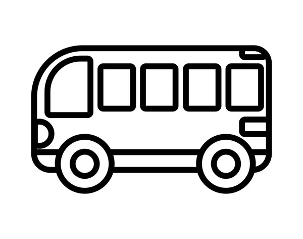 Vissza az iskolába oktatás közlekedési busz ikon — Stock Vector