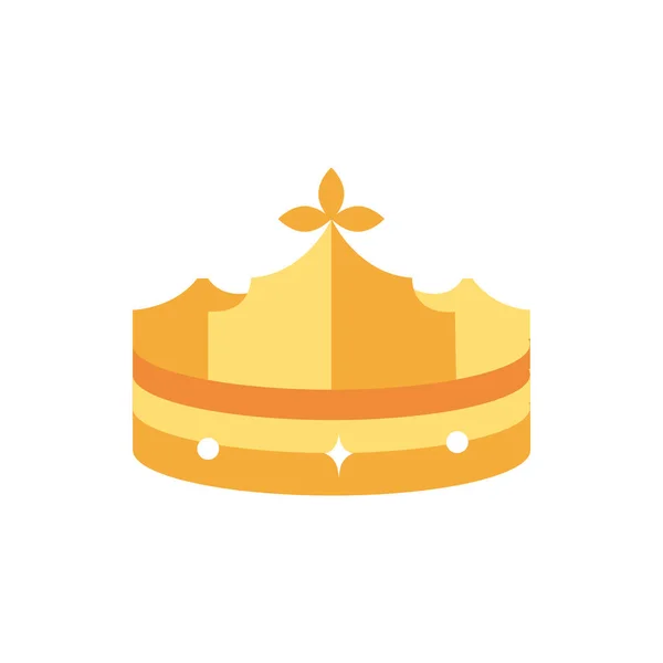 Corona de oro monarca joya realeza — Vector de stock