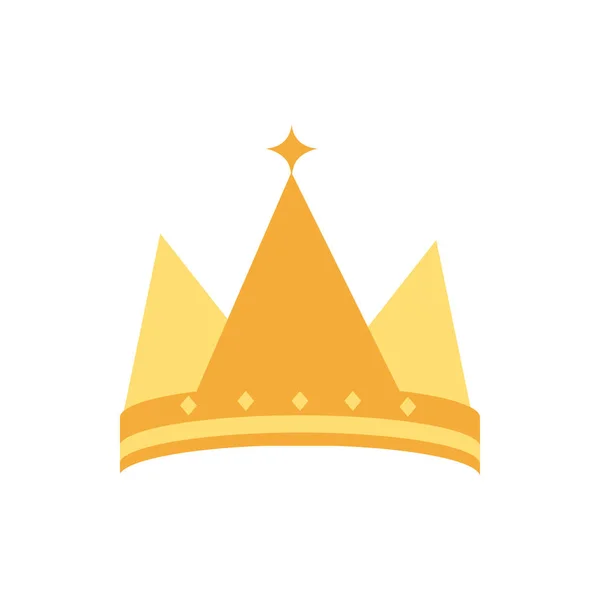 Gold crown monarch jewel royalty — Stock Vector