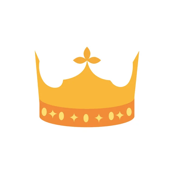 Guld krona monark juvel kungligheter — Stock vektor