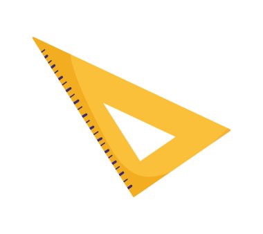 Okula geri dönüş geometrik nesne üçgen cetvel simgesi