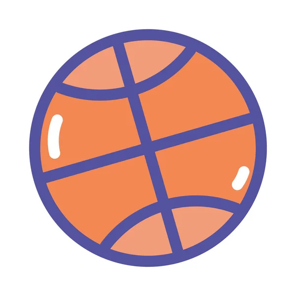 Deporte pelota de baloncesto icono del equipo — Archivo Imágenes Vectoriales