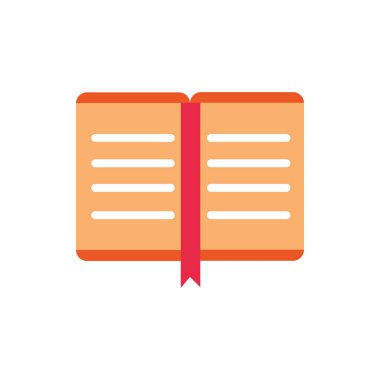 Açık kitap ansiklopedisi edebiyatı eğitim okulu simgesi tasarımı