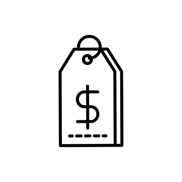 Tržní značka cena podnikání cash money line design — Stockový vektor