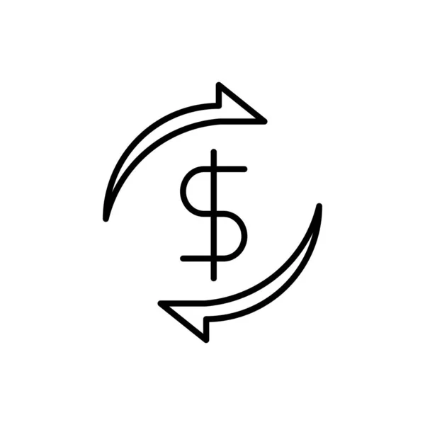 Směnárna obchod cash money line design — Stockový vektor