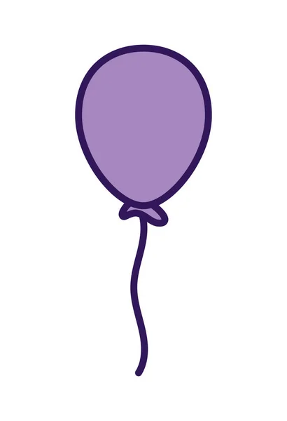 Lila Ballon Party Dekoration Feier festliche Ikone — Stockvektor