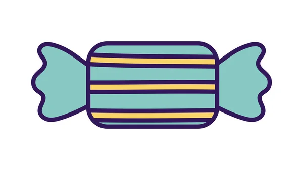 Sweet wrapped candy confectionery icon — Stockový vektor