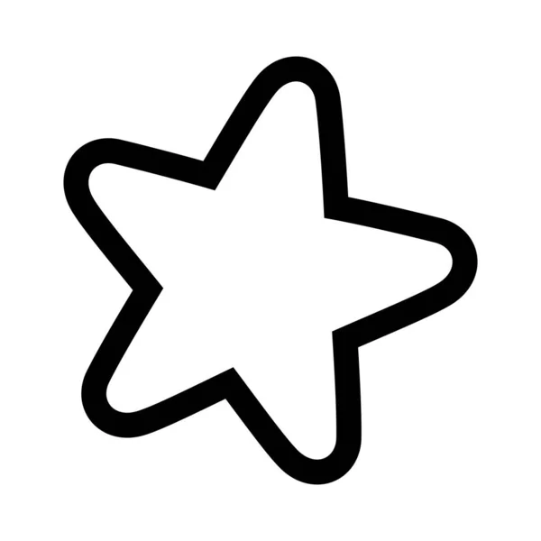 Estrela decoração brilhante ornamento ícone linha grossa — Vetor de Stock