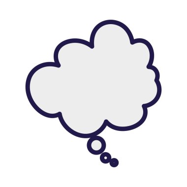 cloud talk bubble comic speech icon white background