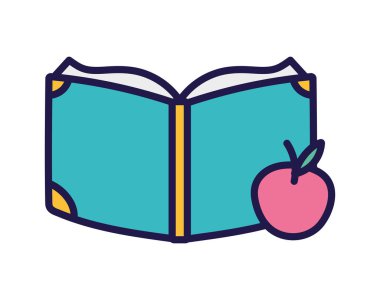 back to school education apple and book literature
