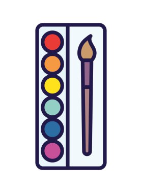 back to school paintbrush color palette artistic draw