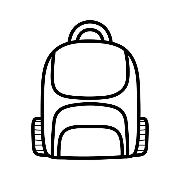 Volver a la escuela educación mochila accesorio icono línea gruesa — Vector de stock