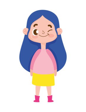 Sevimli kız duygularını ifade eder.