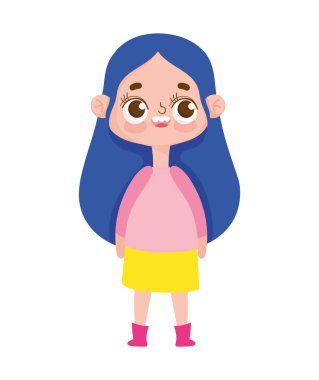 Sevimli kız duygularını ifade eder.