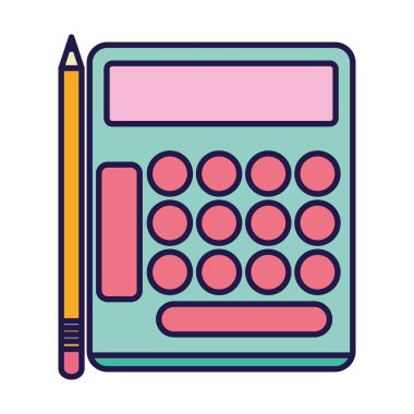 Okul eğitim hesap makinesine ve kalem malzemelerine geri dön.