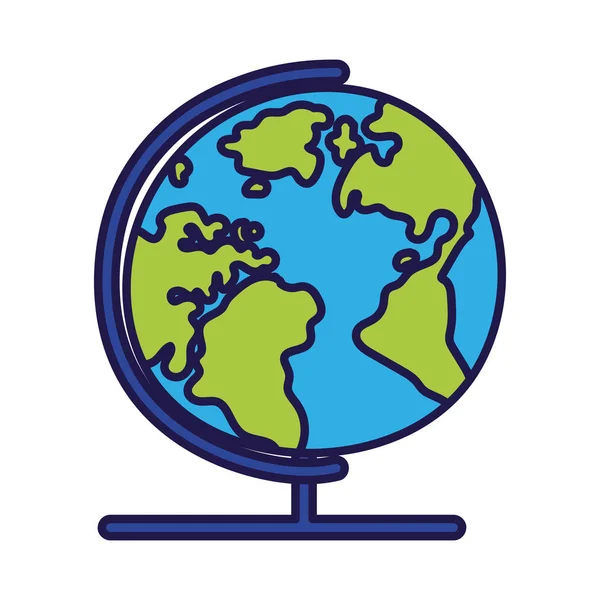 Back to school education globe map planet geography icon — Stockvector