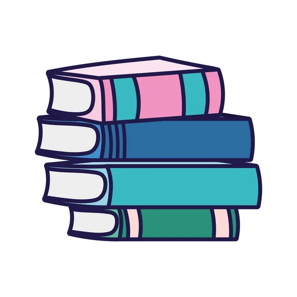 Back to school education stacked books learn — Stockový vektor