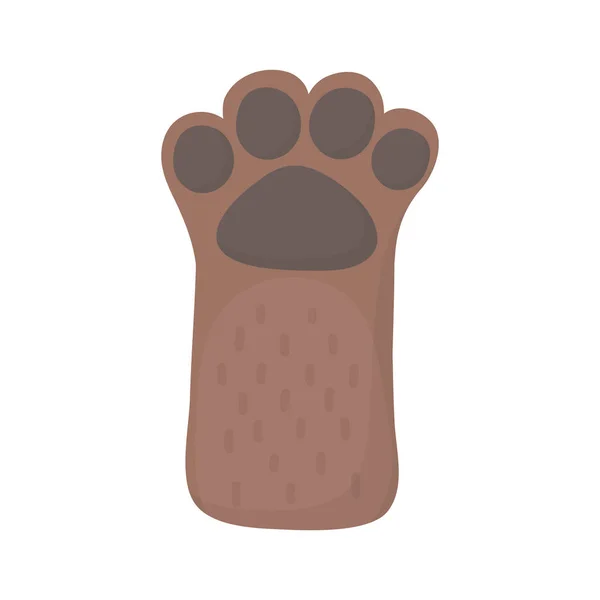 Little brown dog raised paw cartoon, pets — 图库矢量图片