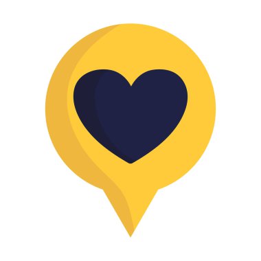 romantic speech bubble love heart feeling message