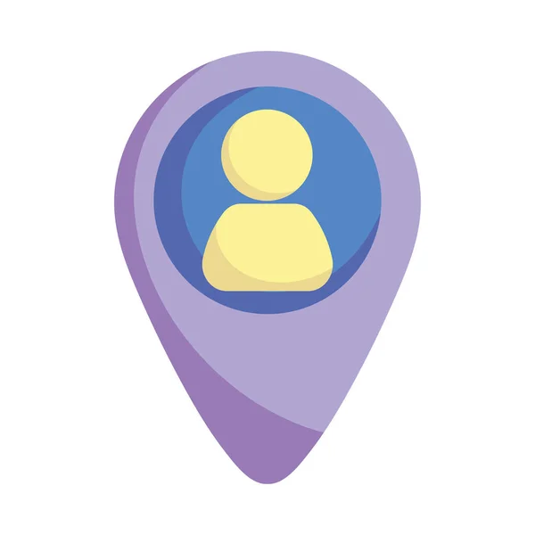 Social media pointer location avatar icon — 스톡 벡터