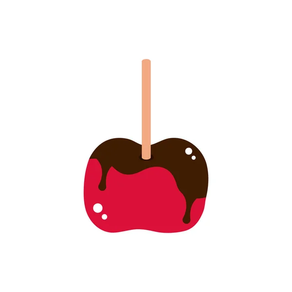 Melted chocolate apple sweet confectionery snack food candy — ストックベクタ