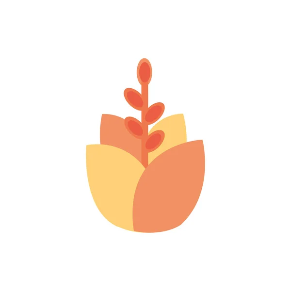 Flower petals natural floral botanical icon — Wektor stockowy