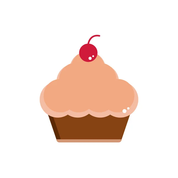 Gâteau avec bonbons sucrés cerise collation bonbons alimentaires — Image vectorielle