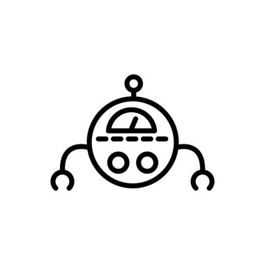 robot mechanic industry technology character artificial linear design