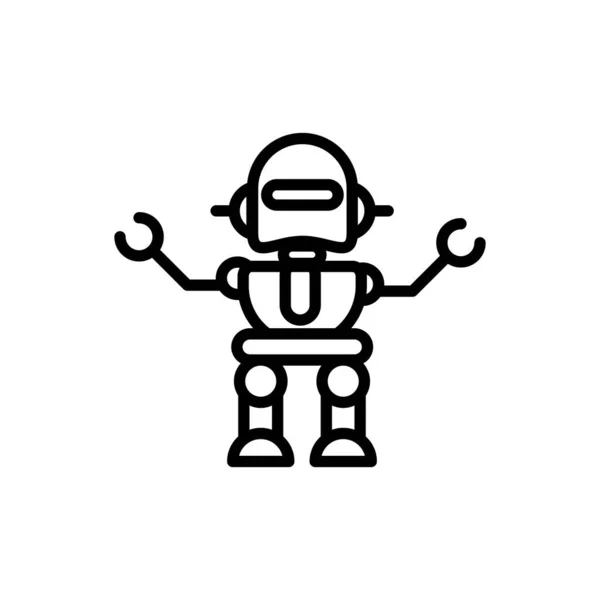 Robot innovation technology character linear design — Stock vektor