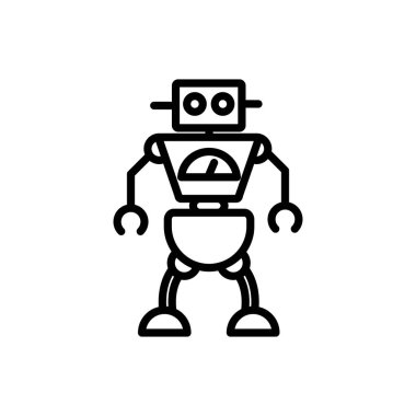 robot artificial machine technology character linear design