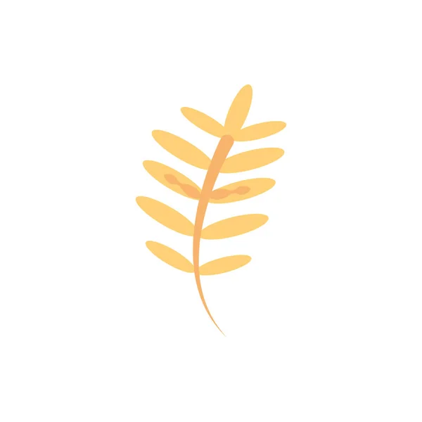 Yellow branch foliage leaves natural floral botanical — ストックベクタ