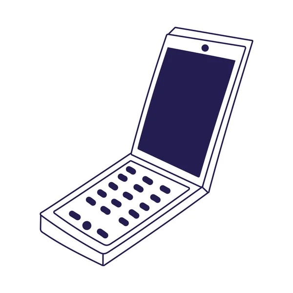 Teléfono inteligente dispositivo gadgey tecnología icono digital — Vector de stock