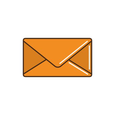 envelope mail courier delivery line and fill