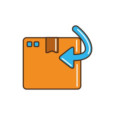 cardboard box receiving arrow cargo delivery line and fill