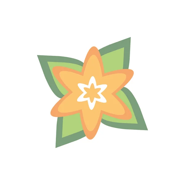 Flower ornate natural floral botanical icon — Stockvektor