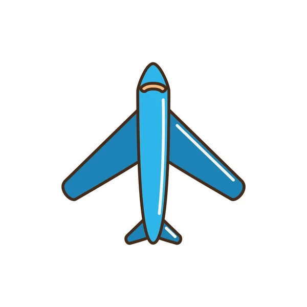 Airplane transport line and fill — 스톡 벡터