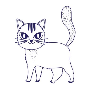 Sevimli kedi çizgi film kedisi karakter evcil hayvan çizgi dizaynı