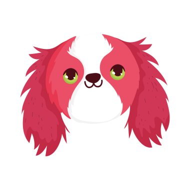 Şirin köpek yüzlü küçük maskot çizgi film karakterleri.