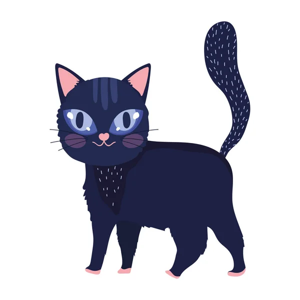 黒猫漫画猫猫猫猫 — ストックベクタ