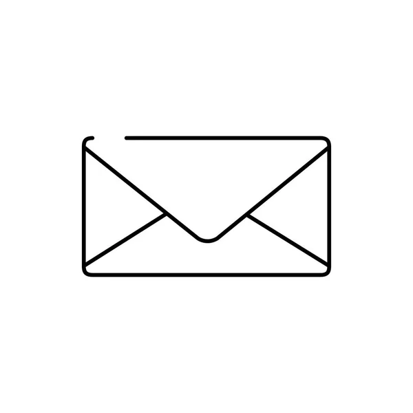 Enveloppe courrier messagerie livraison ligne style icône — Image vectorielle