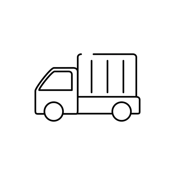 Truck transport cargo delivery line style icon — Stock Vector