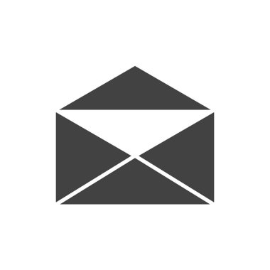 office envelope letter stationery supply silhouette on white background